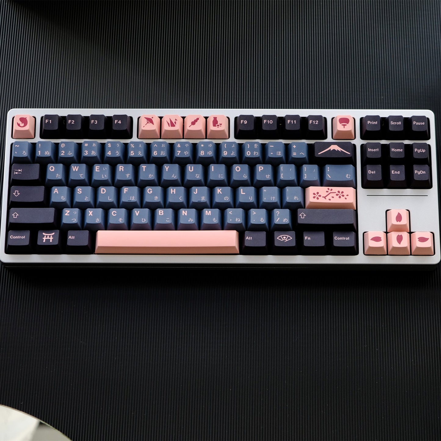 [SG Local Stock] Night Sakura Keycaps | 134 Keys | Cherry Profile | PBT Dye-Sub | Royal Kludge Tecware Keychron Akko Keycap